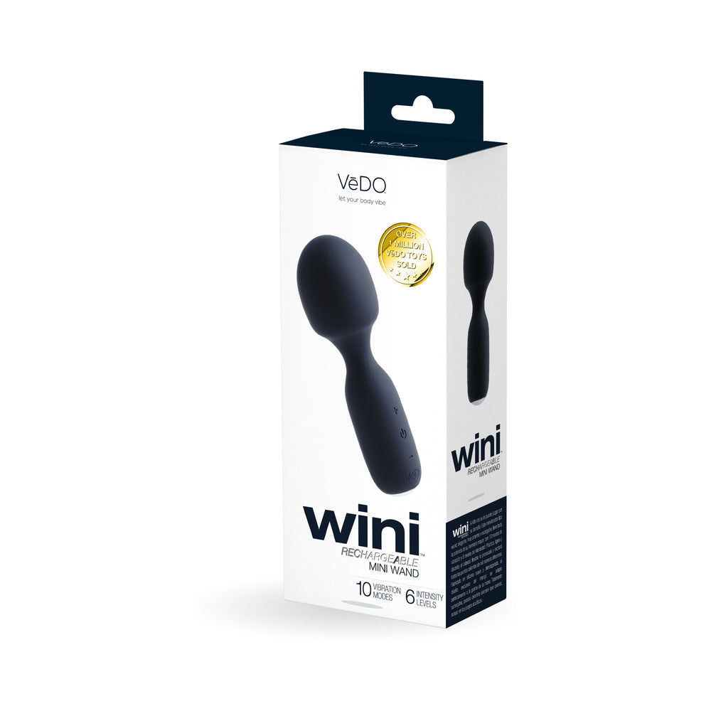 VeDo Wini Rechargeable Mini Wand - Just Black