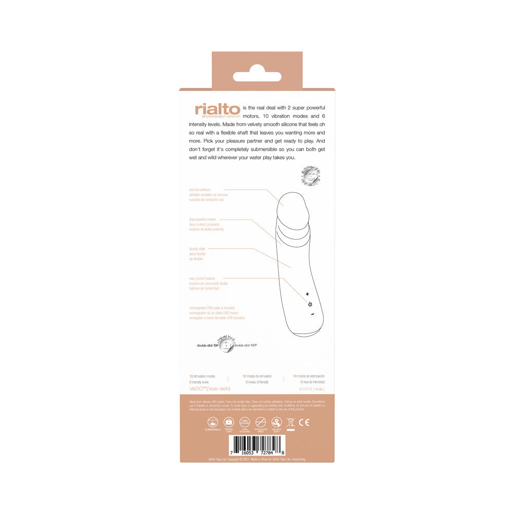 VeDO Rialto Rechargeable Vibe - Vanilla