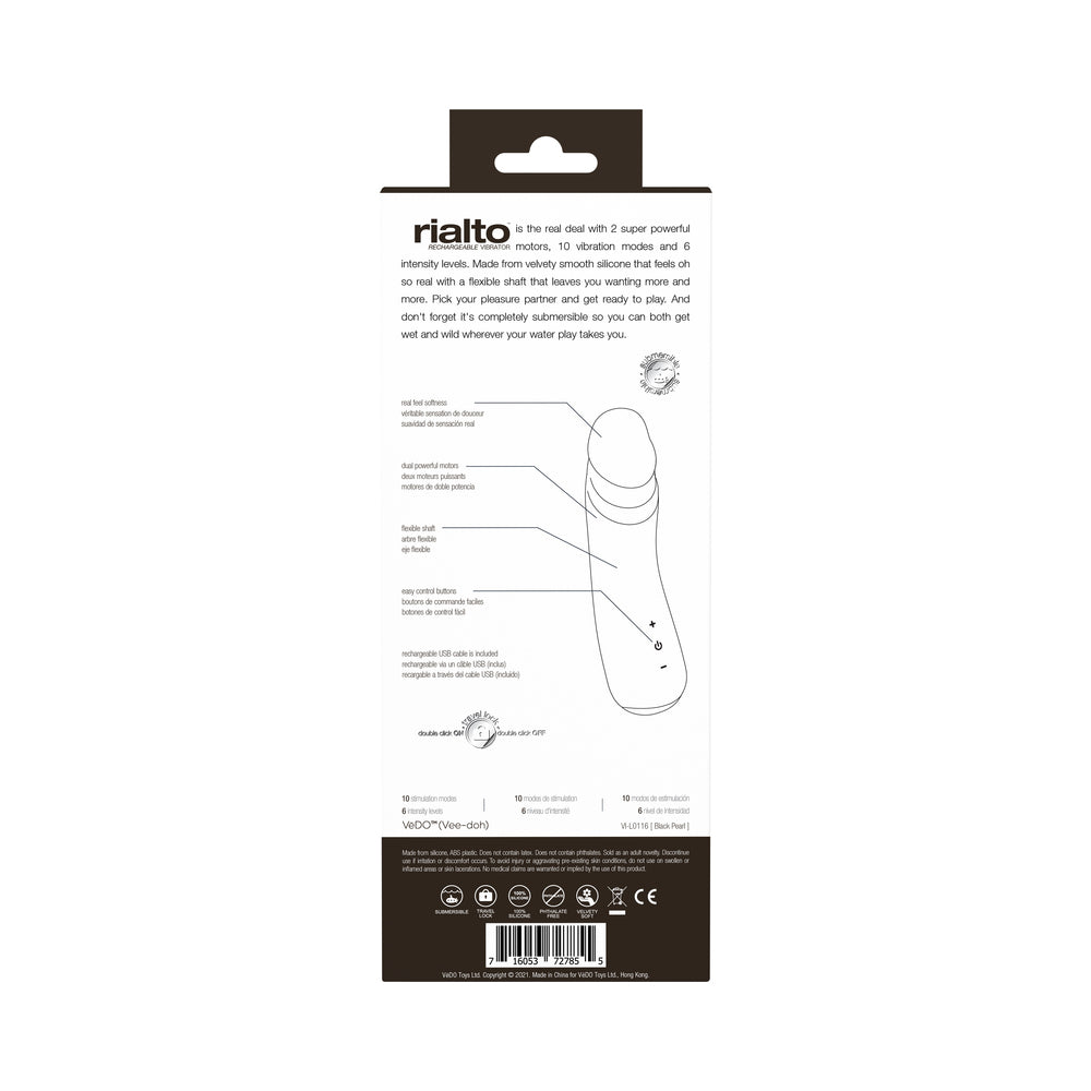VeDO Rialto Rechargeable Vibe - Black Pearl