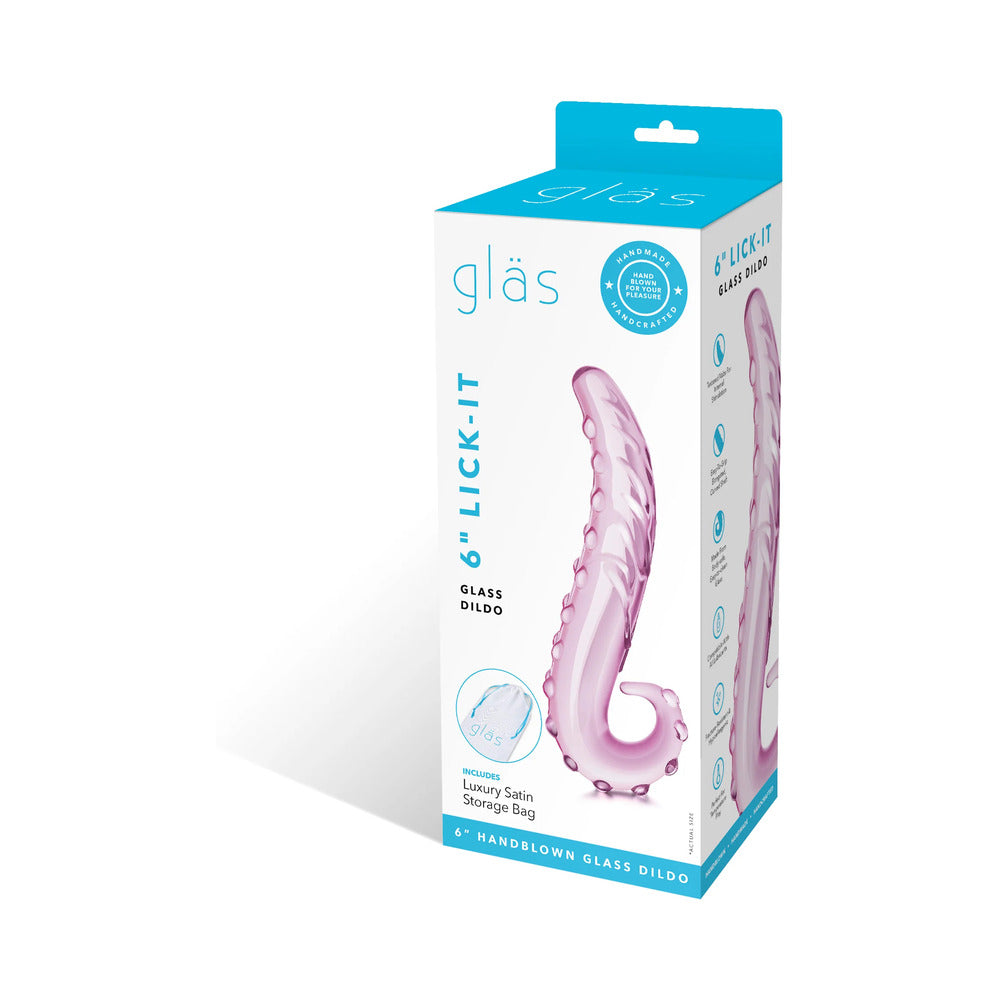 Glas 6" Lick-it Dildo-Pink