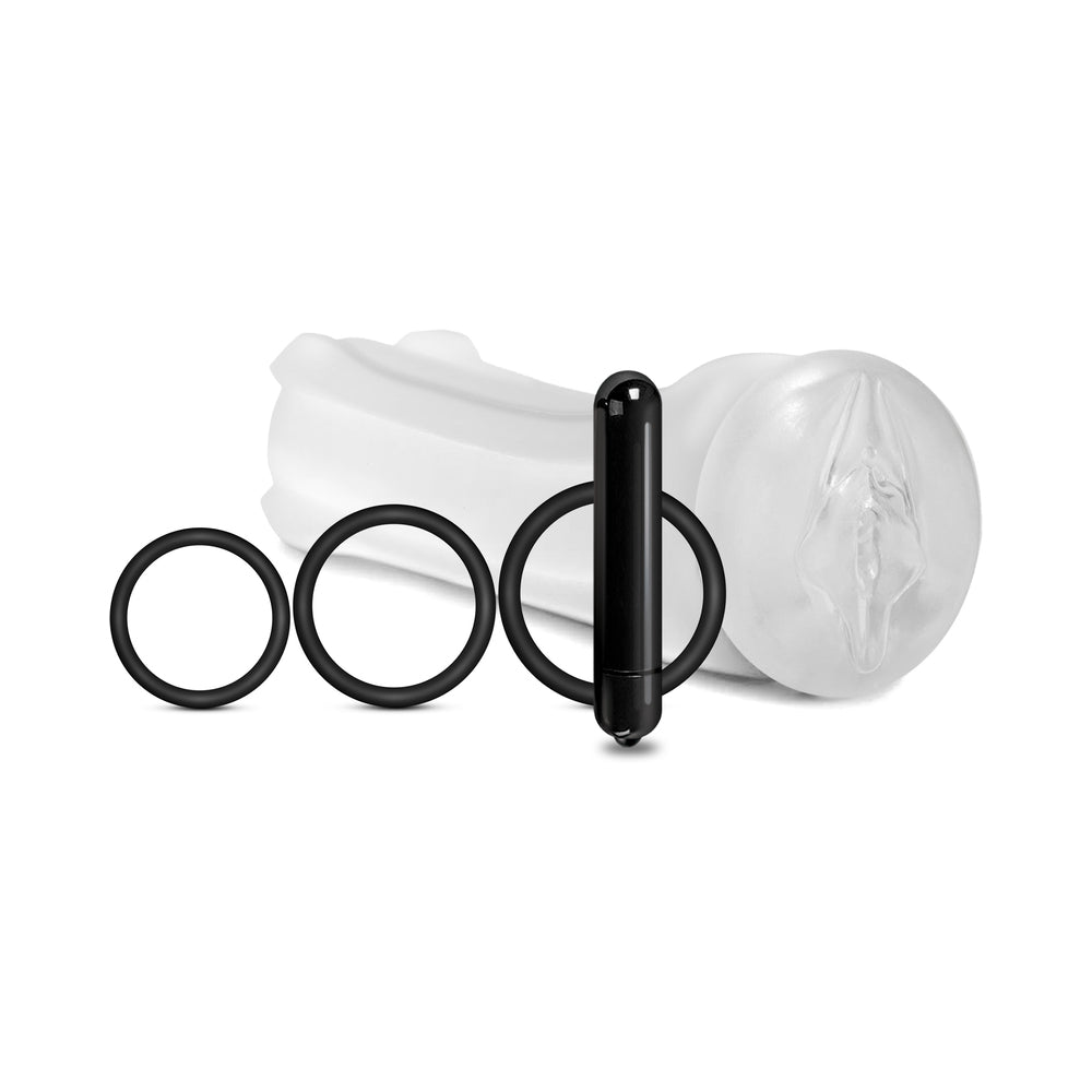 MSTR B8 Squeeze Box Vibrating Pussy Pack - Kit of 5 Clear