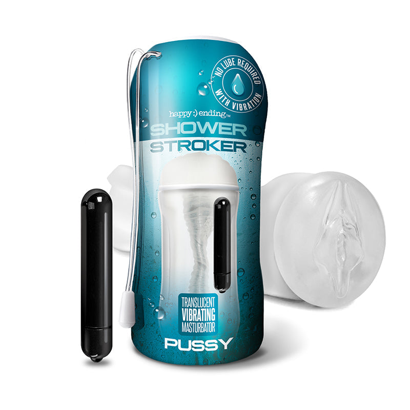 Shower Stroker Vibrating Pussy - Clear