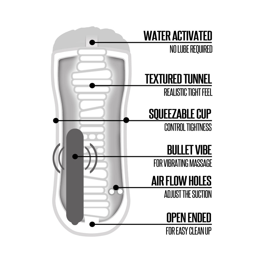 Shower Stroker Vibrating Pussy - Clear
