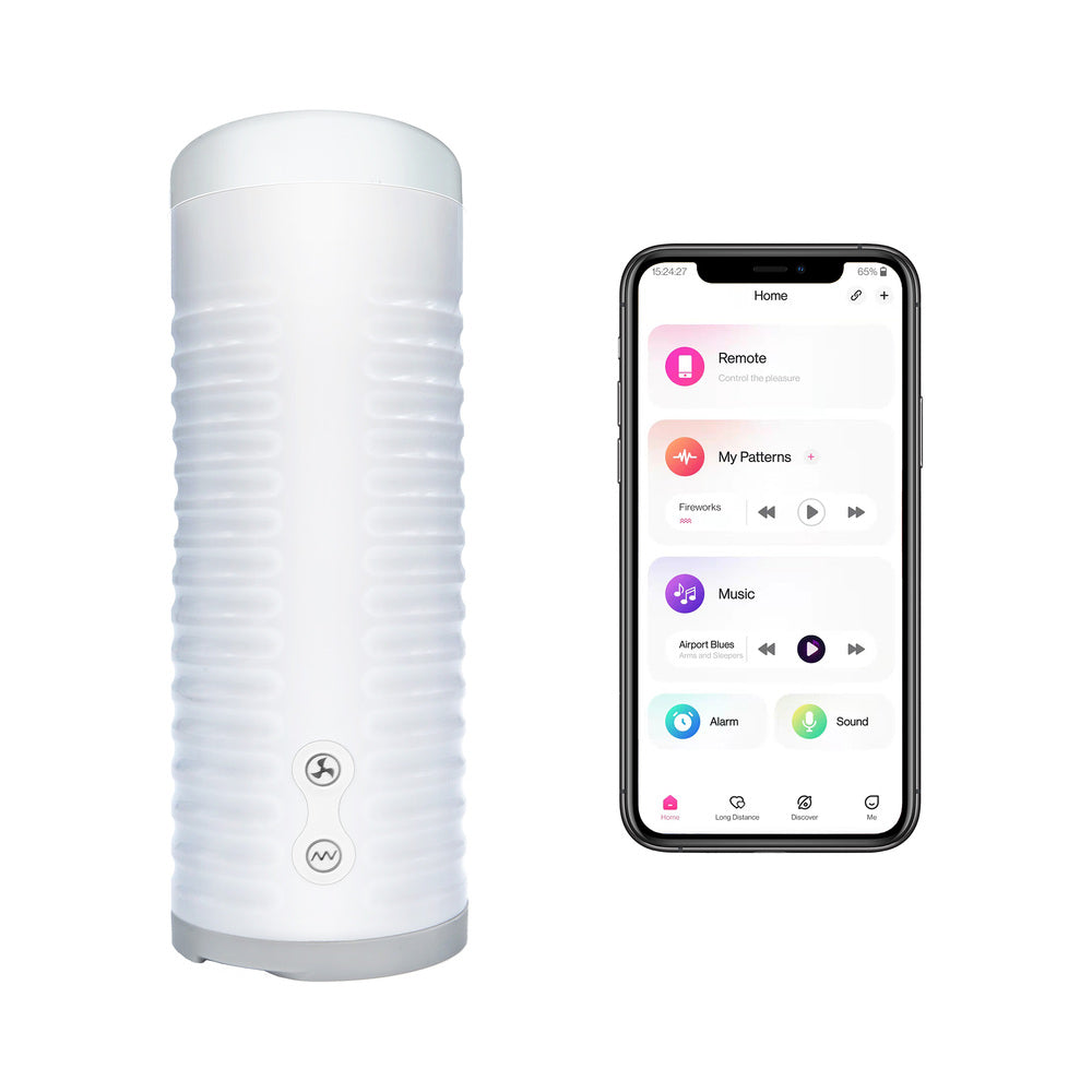 Lovense Max 2 Rechargeable Male Masturbator w/White Case - Clear Sleeve