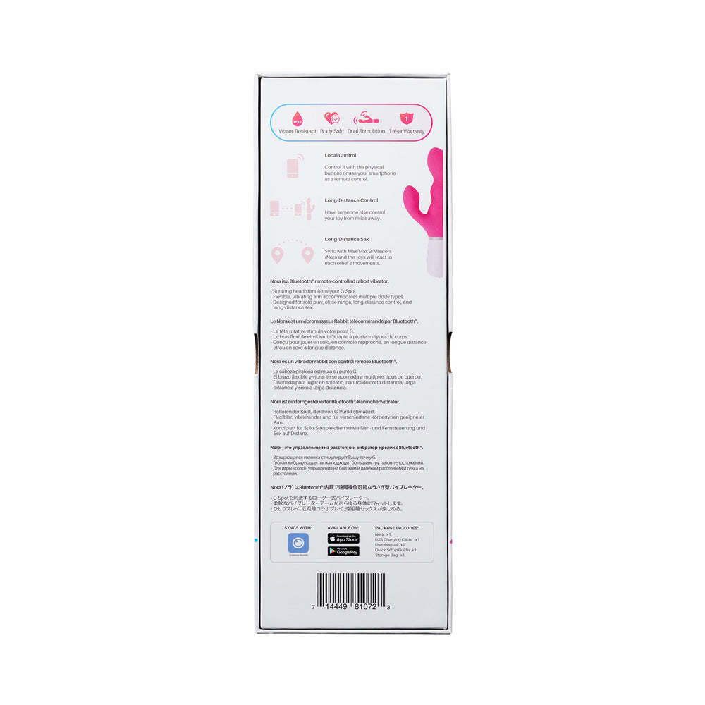 Lovense Nora Rotating Head Rabbit - Pink