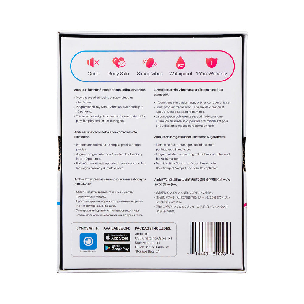 Lovense Ambi Bullet - Pink