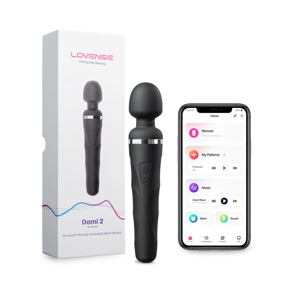 Lovense Domi 2 Flexible Rechargeable Mini Wand - Black