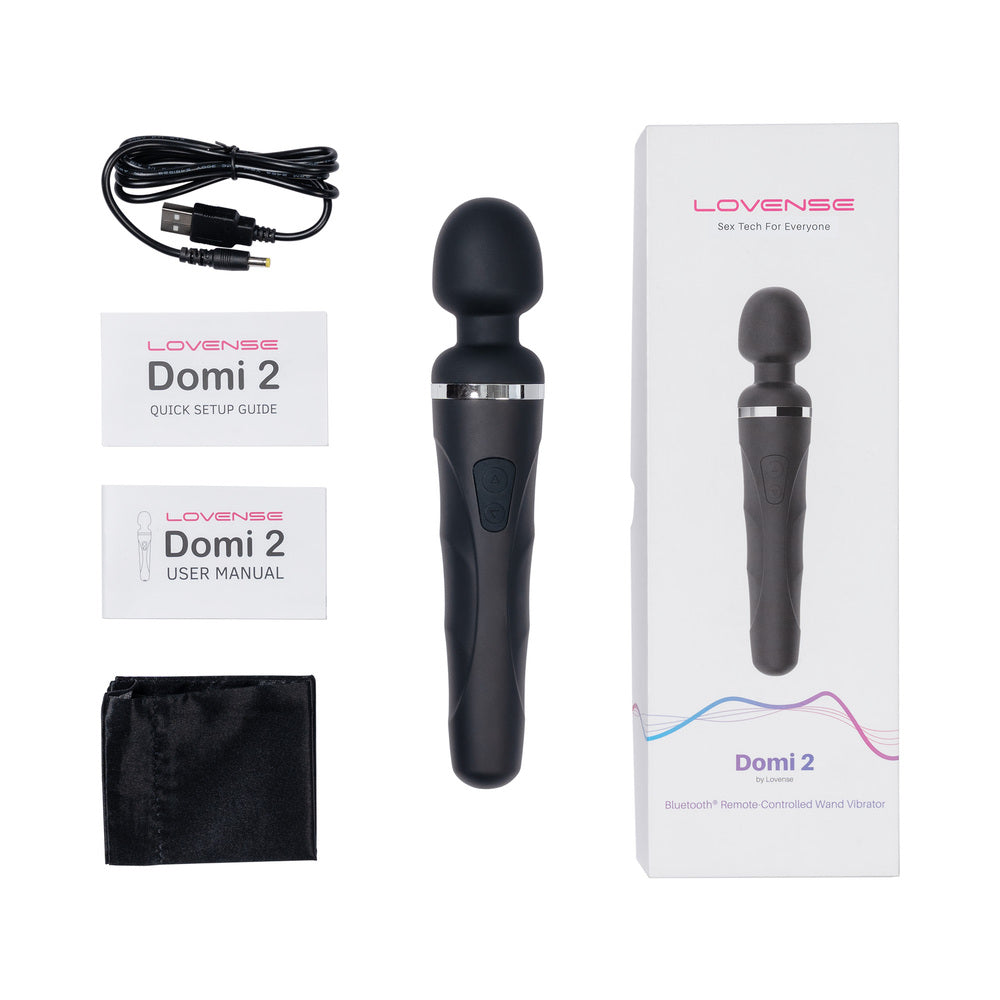 Lovense Domi 2 Flexible Rechargeable Mini Wand - Black