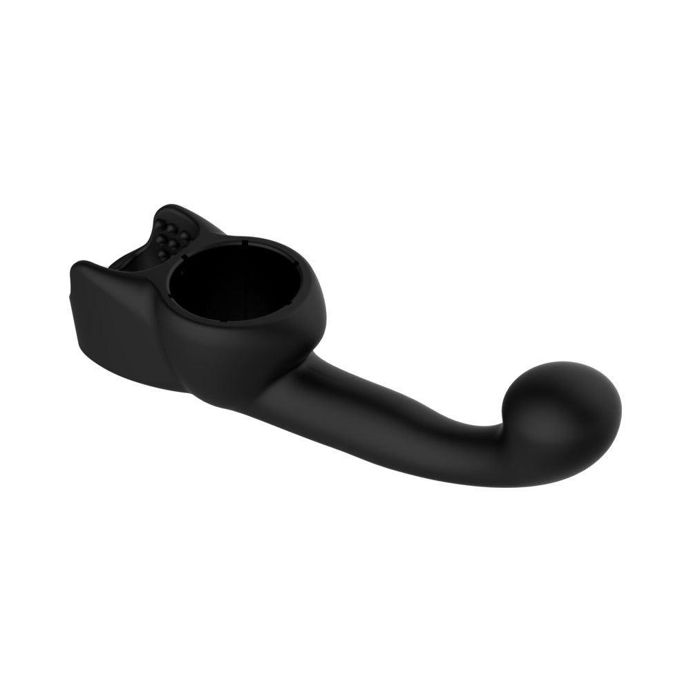 Lovense Domi Flexible Rechargeable Mini Wand Male Attachment - Black