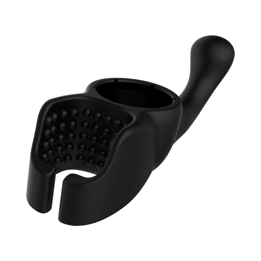 Lovense Domi Flexible Rechargeable Mini Wand Male Attachment - Black