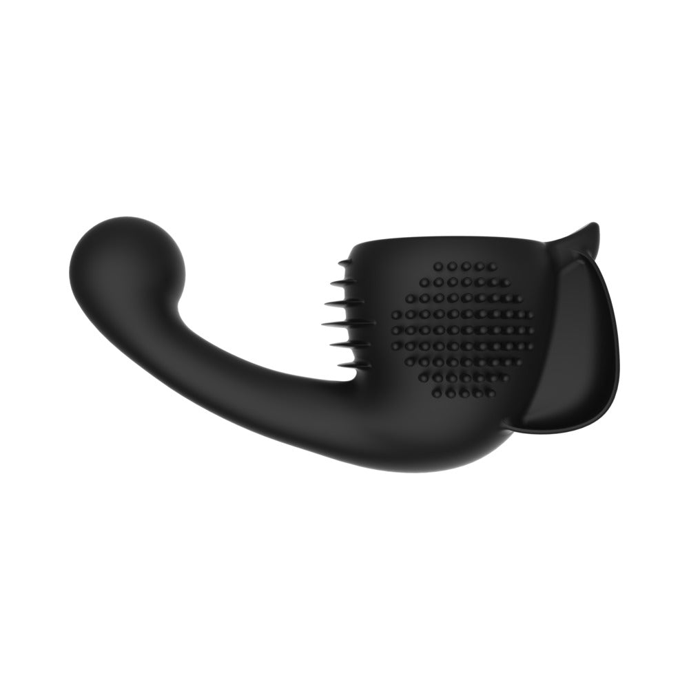 Lovense Domi Flexible Rechargeable Mini Wand Female Attachment - Black