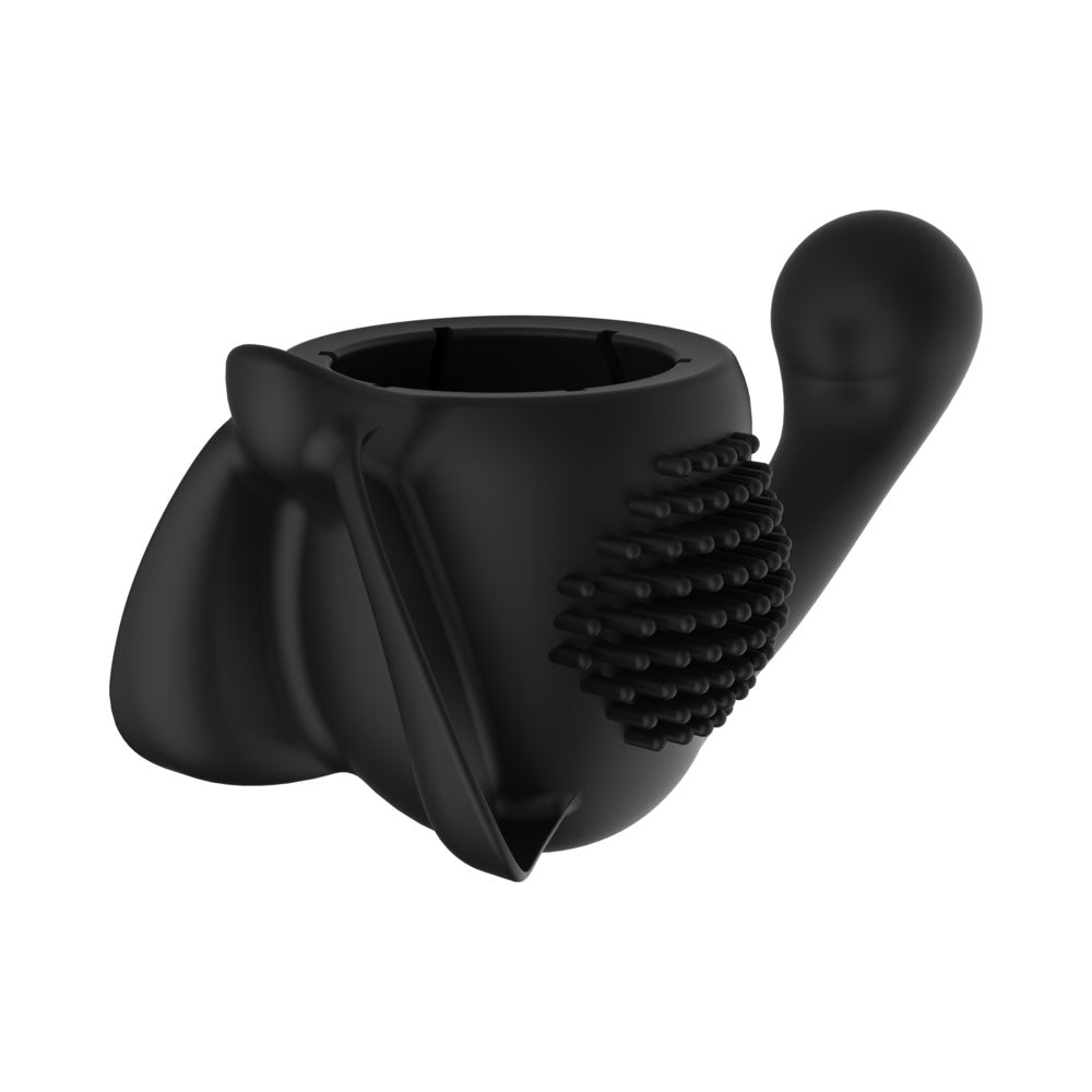 Lovense Domi Flexible Rechargeable Mini Wand Female Attachment - Black
