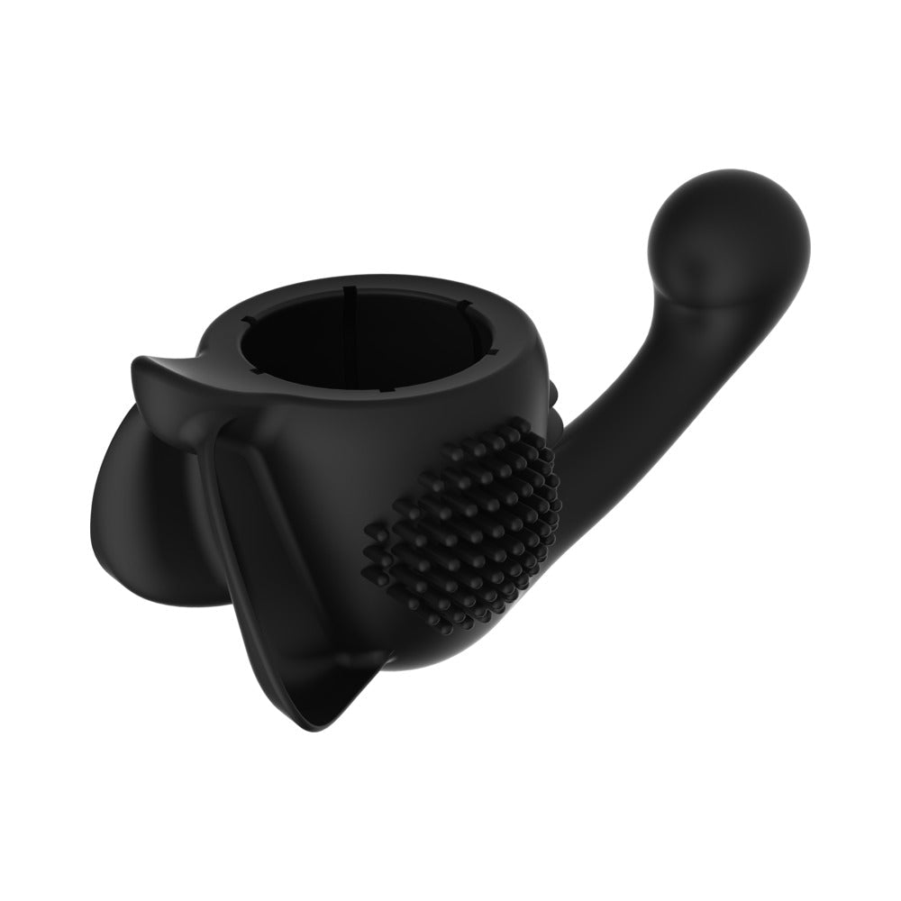 Lovense Domi Flexible Rechargeable Mini Wand Female Attachment - Black