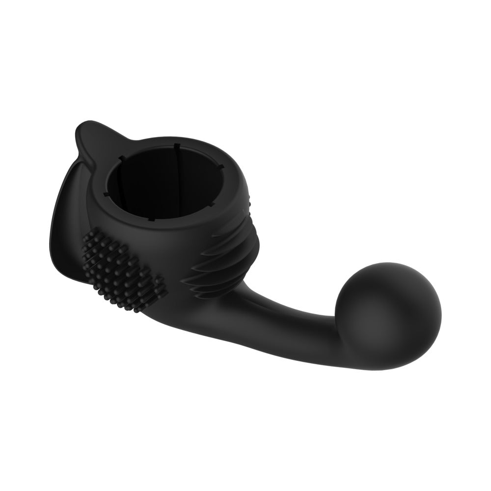 Lovense Domi Flexible Rechargeable Mini Wand Female Attachment - Black
