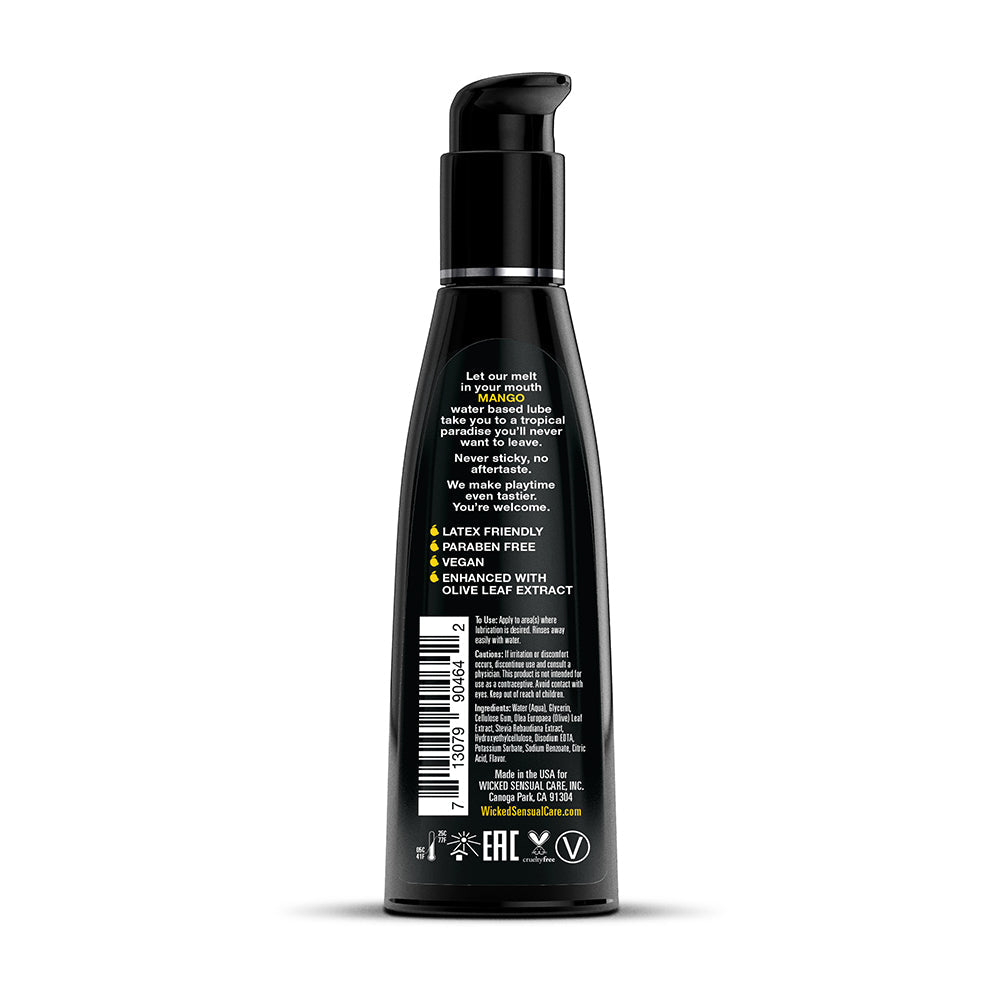 Wicked Sensual Care Aqua Flavored Lube-Mango 4oz