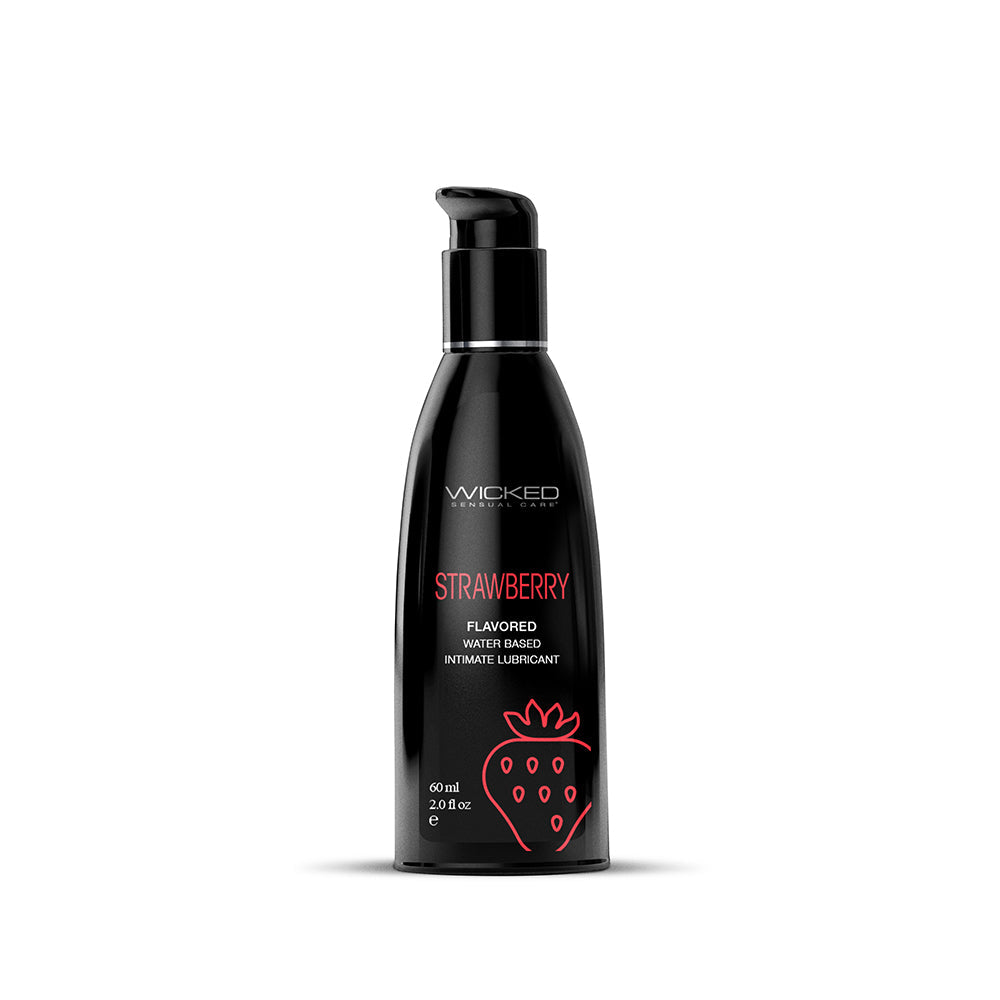 Wicked Sensual Care Aqua Flavored Lube-Strawberry 2oz
