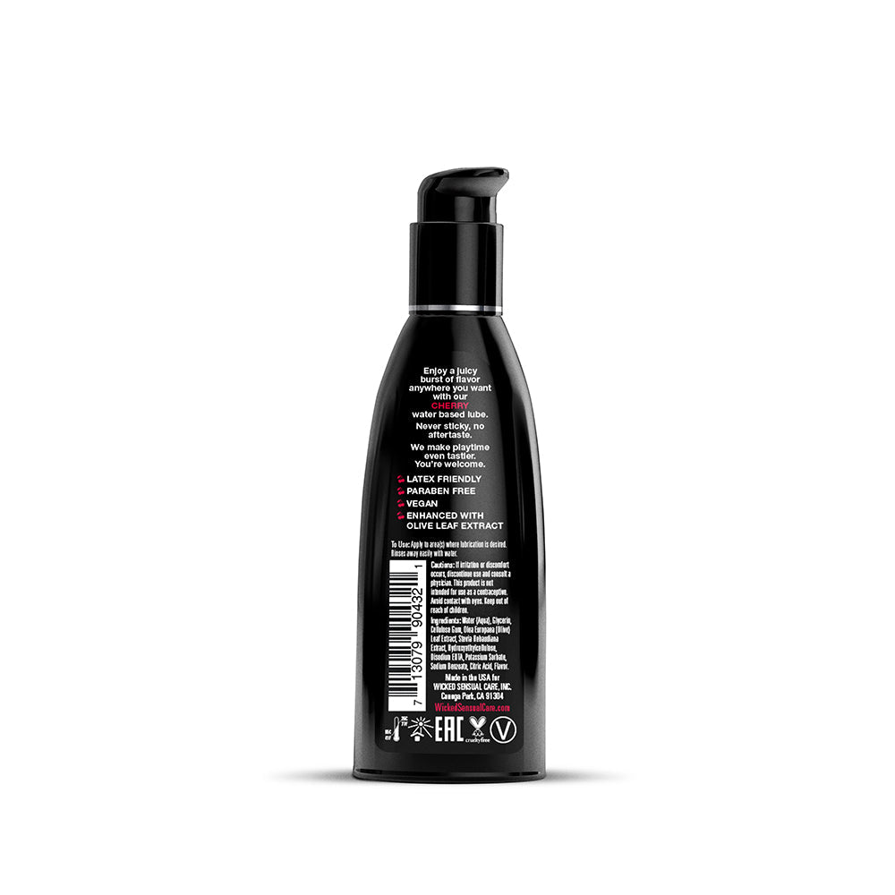 Wicked Sensual Care Aqua Flavored Lube-Cherry 2oz