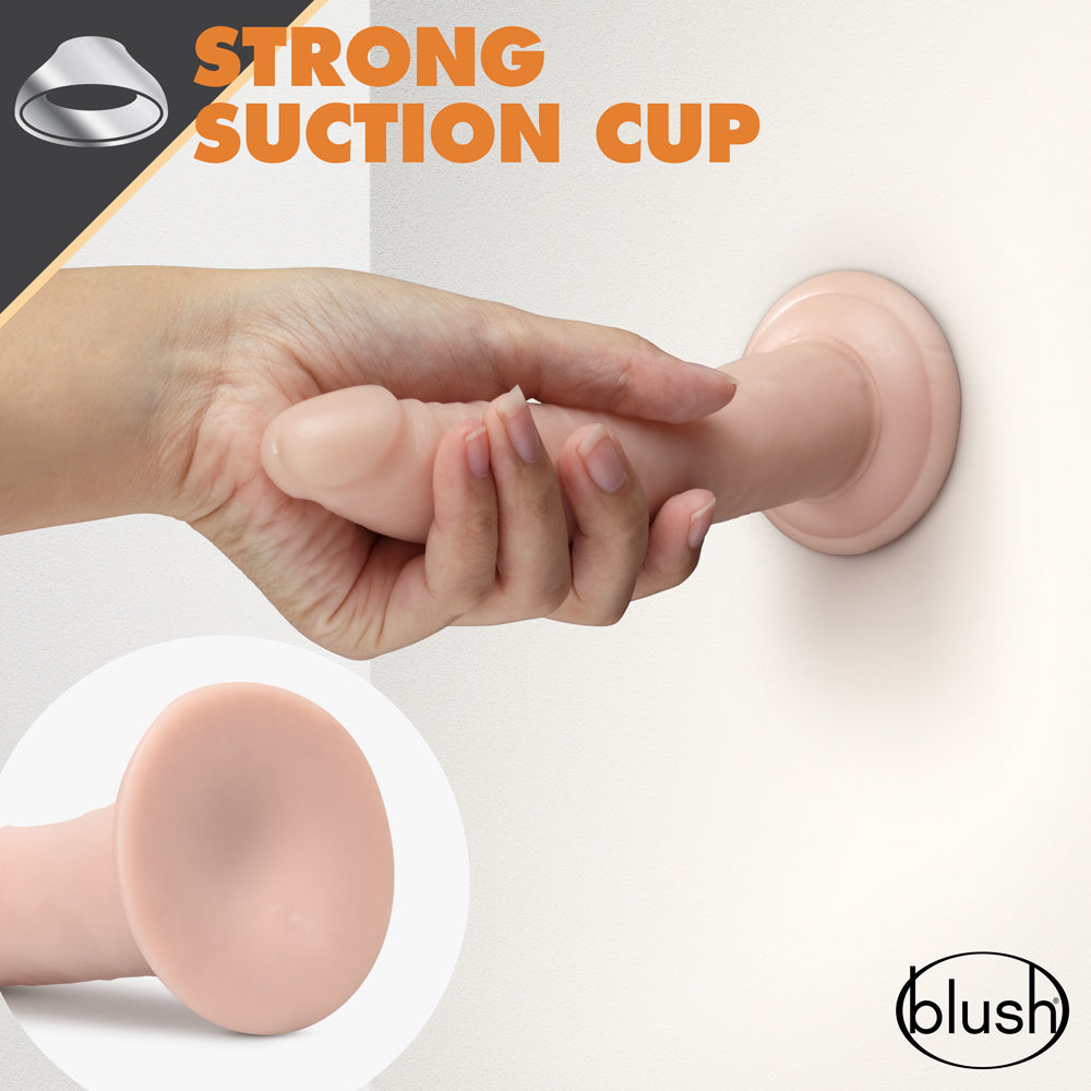 Dr. Skin Glide Self Lubricating Dildo-Vanilla 7.5"