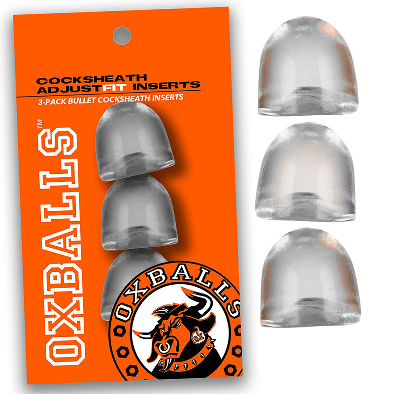 Oxballs Cocksheath Adjustfit Inserts - Pack of 3 Clear