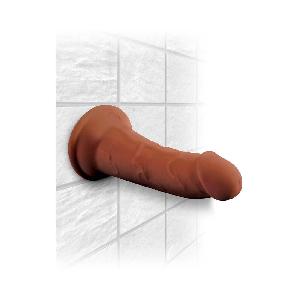 King Cock Plus 6" Triple Density Cock - Brown
