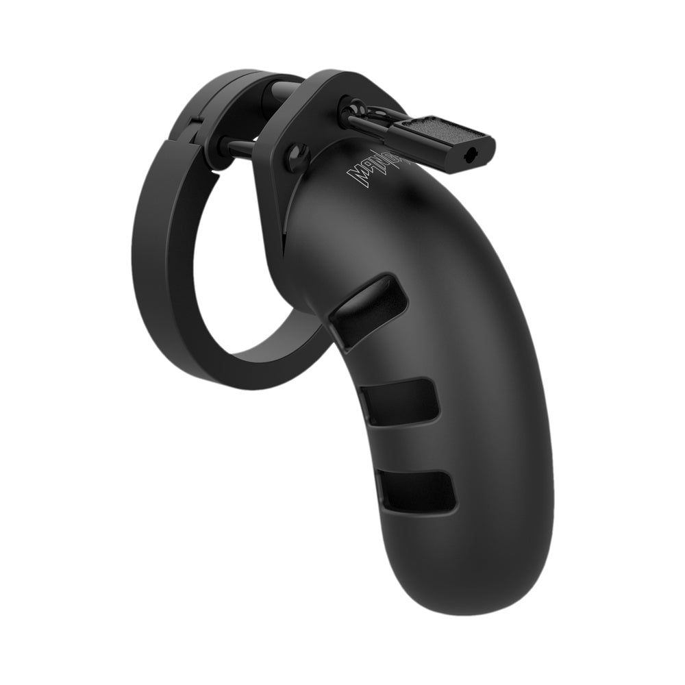 Shots Man Cage Chastity 4.5" Cock Cage Model 21 - Black