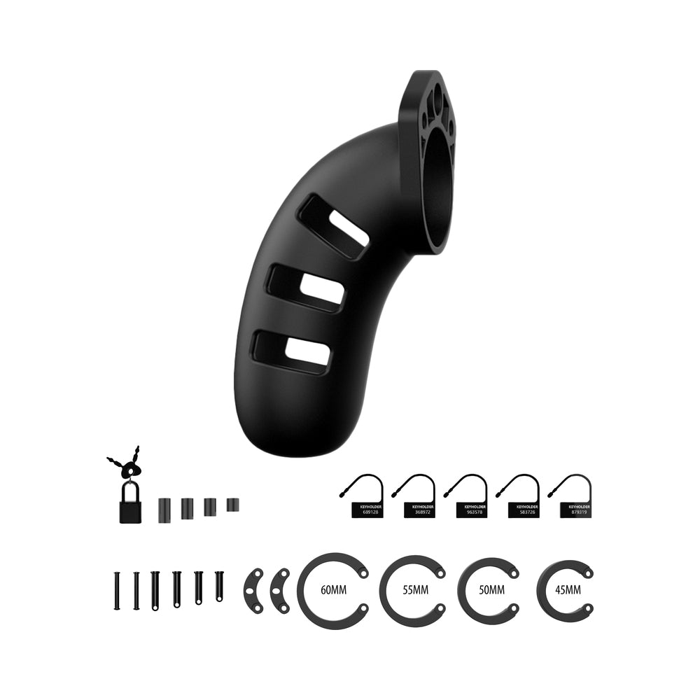 Shots Man Cage Chastity 4.5" Cock Cage Model 21 - Black