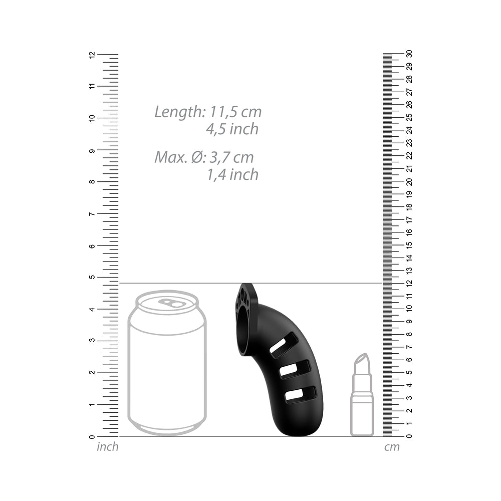 Shots Man Cage Chastity 4.5" Cock Cage Model 21 - Black