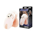 Blue Line Silicone Chastity Cage - White