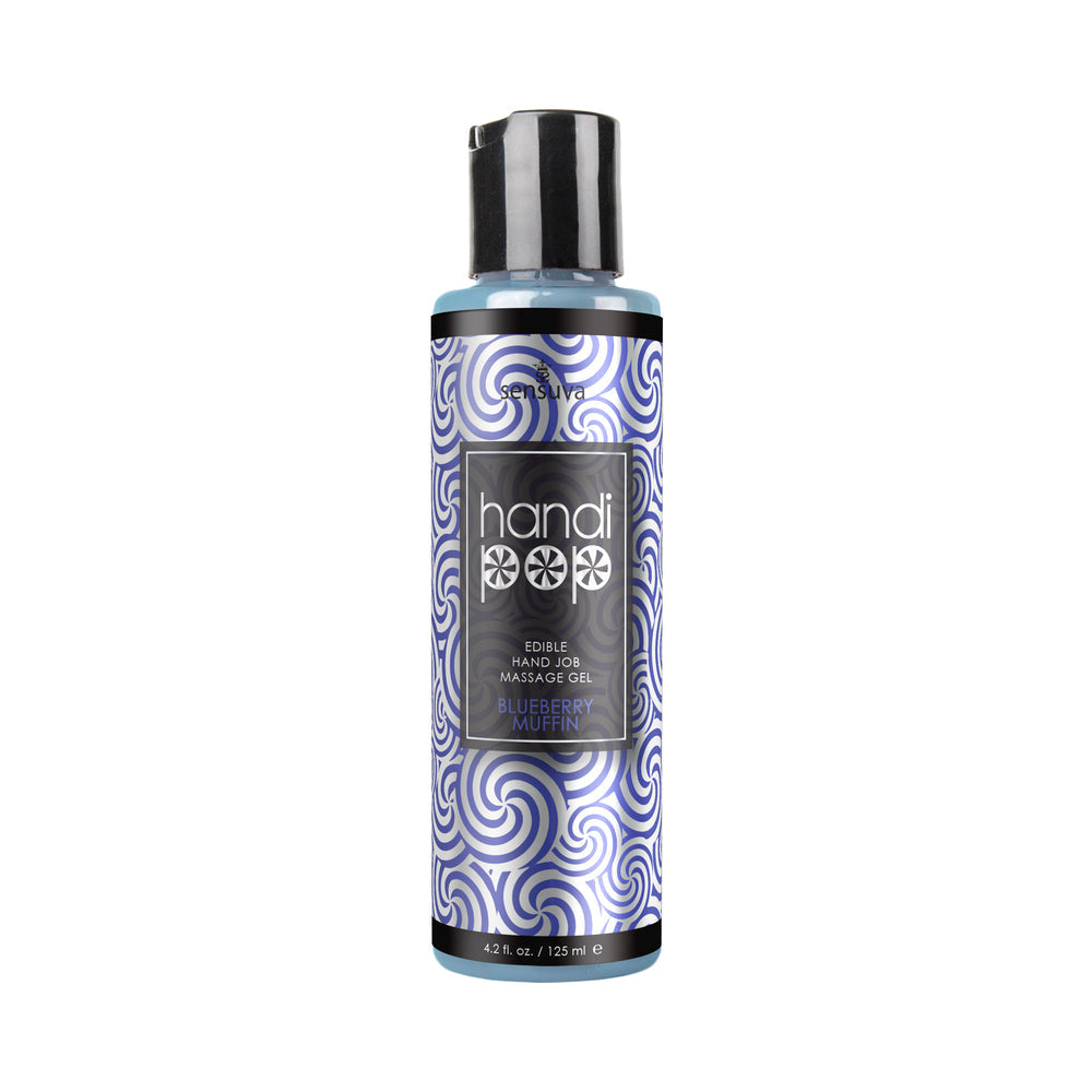 Handipop Hand Job Massage Gel - 4.2 oz Bottle Blueberry Muffin