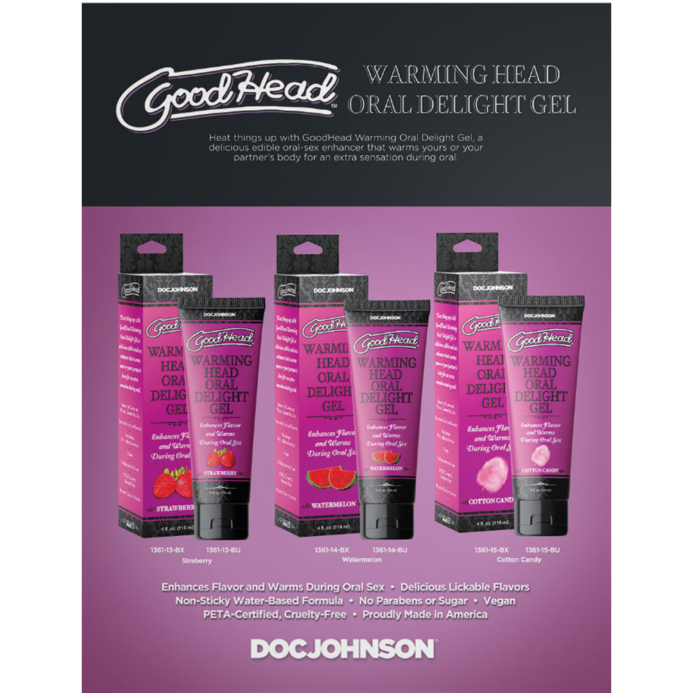 GoodHead Warming Head Oral Delight Gel-Strawberry 4oz