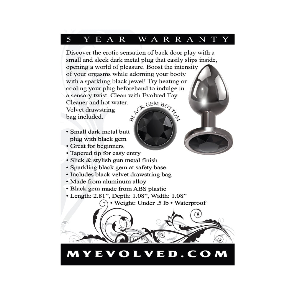 Evolved Black Gem Anal Plug - Small