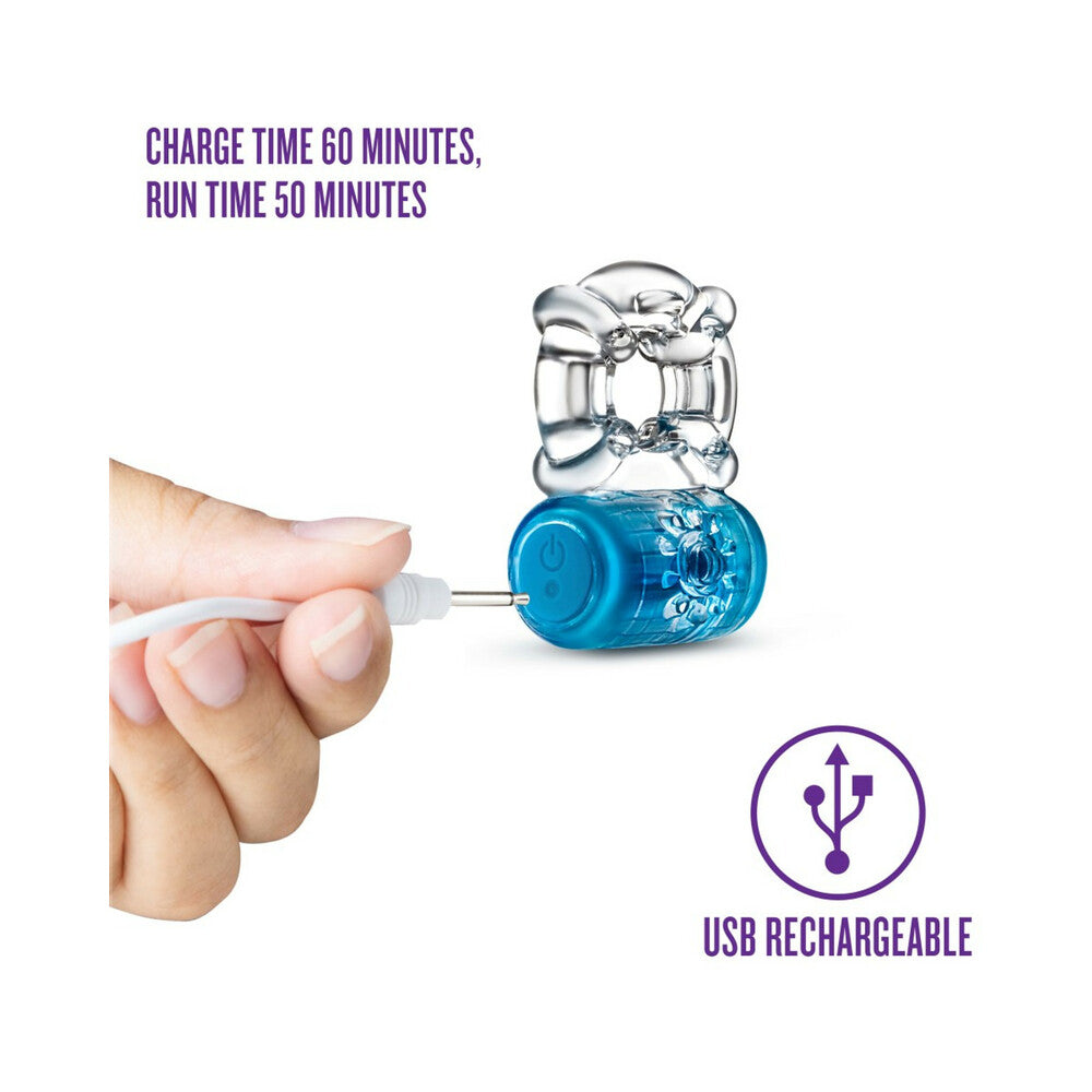 Play With Me Pleaser Rechargeable C-Ring-Blue