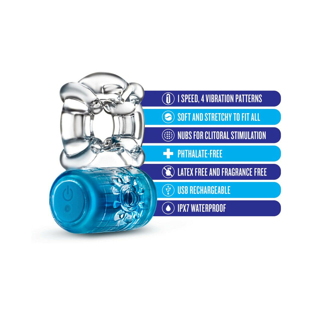 Play With Me Pleaser Rechargeable C-Ring-Blue