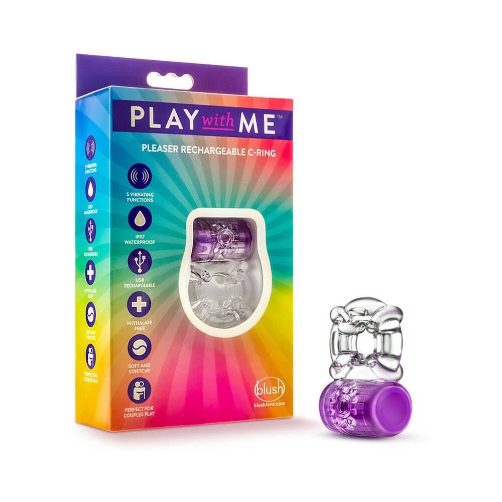 Play With Me Pleaser Rechargeable C-Ring-Purple