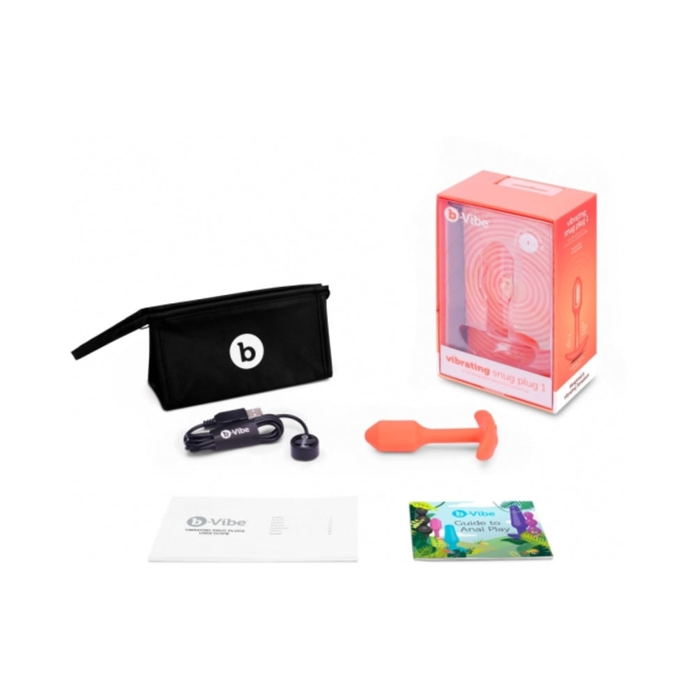 b-Vibe Vibrating Snug Plug - Small Orange