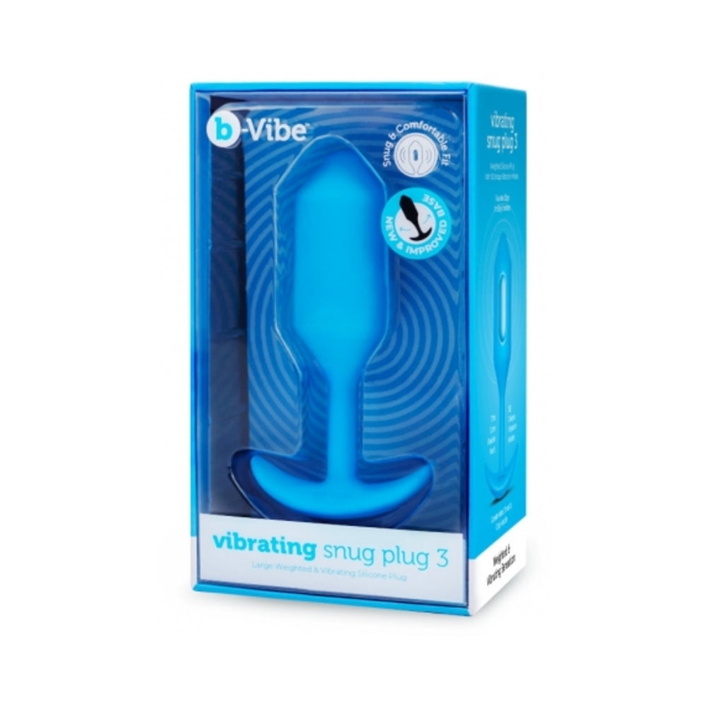 b-Vibe Vibrating Snug Plug - Large Blue