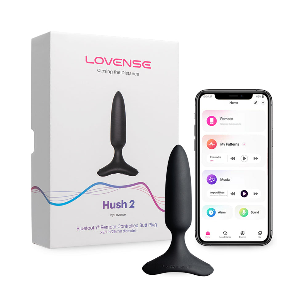 Lovense Hush 2 1" Butt Plug - Black