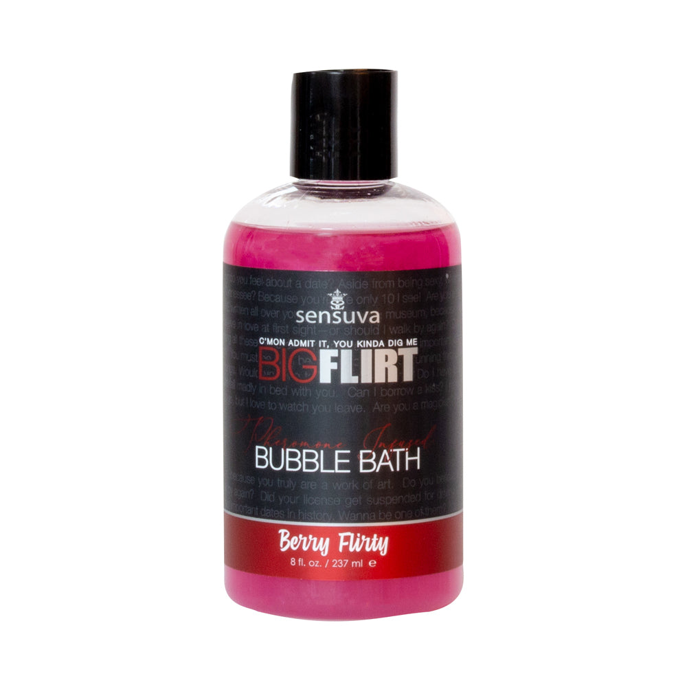 Sensuva Big Flirt Pheromone Bubble Bath-Berry Flirty 8oz
