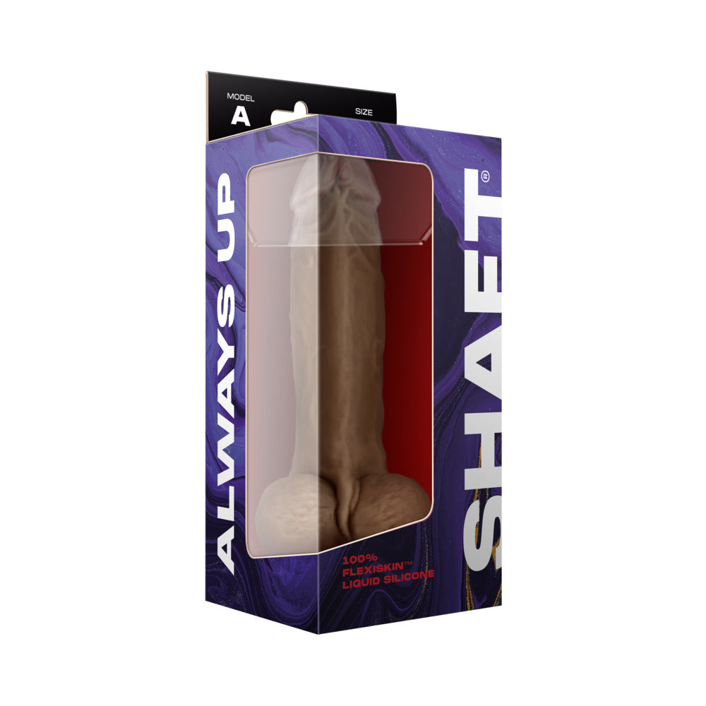 Shaft Model A Flexskin Liquid Silicone 9.5" Dong w/Balls - Oak