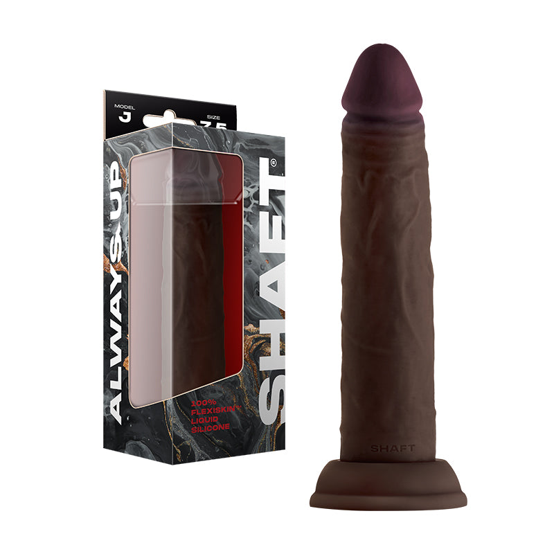 Shaft Model J Flexskin Liquid Silicone 7.5" Dong - Mahogany