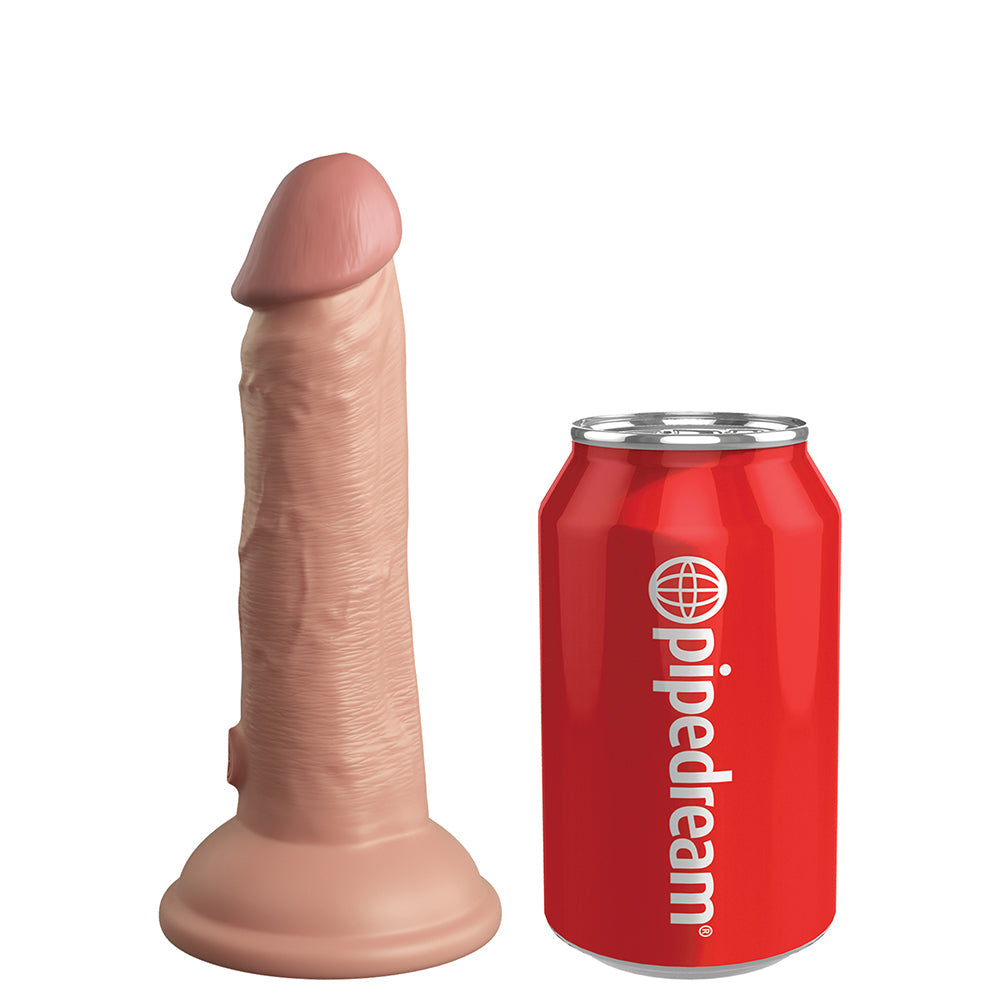 King Cock Elite Dual Density Silicone Cock-Light 6"