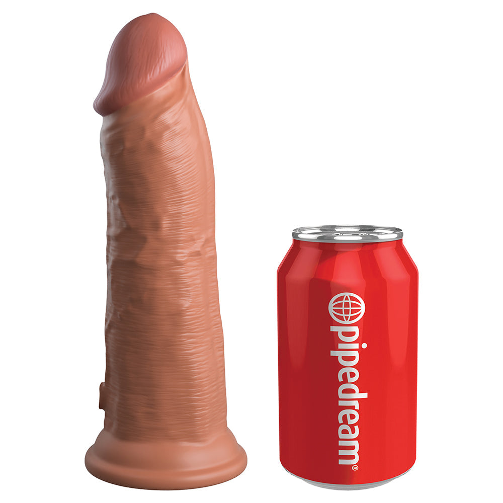 King Cock Elite 8" Dual Density Silicone Cock - Tan