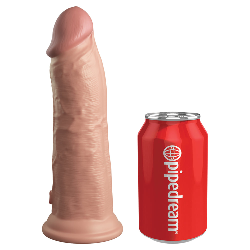 King Cock Elite Dual Density Vibe Silicone Cock-Light 8"