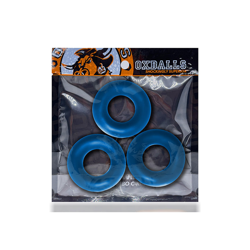 Oxballs Fat Willy 3 Pack Jumbo Cock Rings - Space Blue