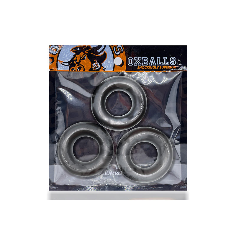 Oxballs Fat Willy 3 Pack Jumbo Cock Rings - Steel