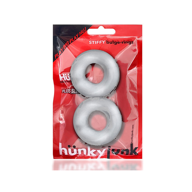 Hunky Junk Stiffy 2 Pack Cockrings - Clear Ice