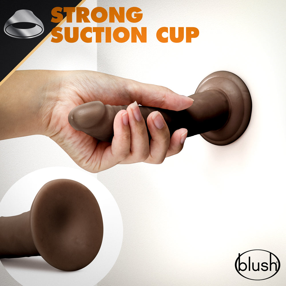 Blush Dr. Skin Glide 7.5" Self Lubricating Dildo - Chocolate
