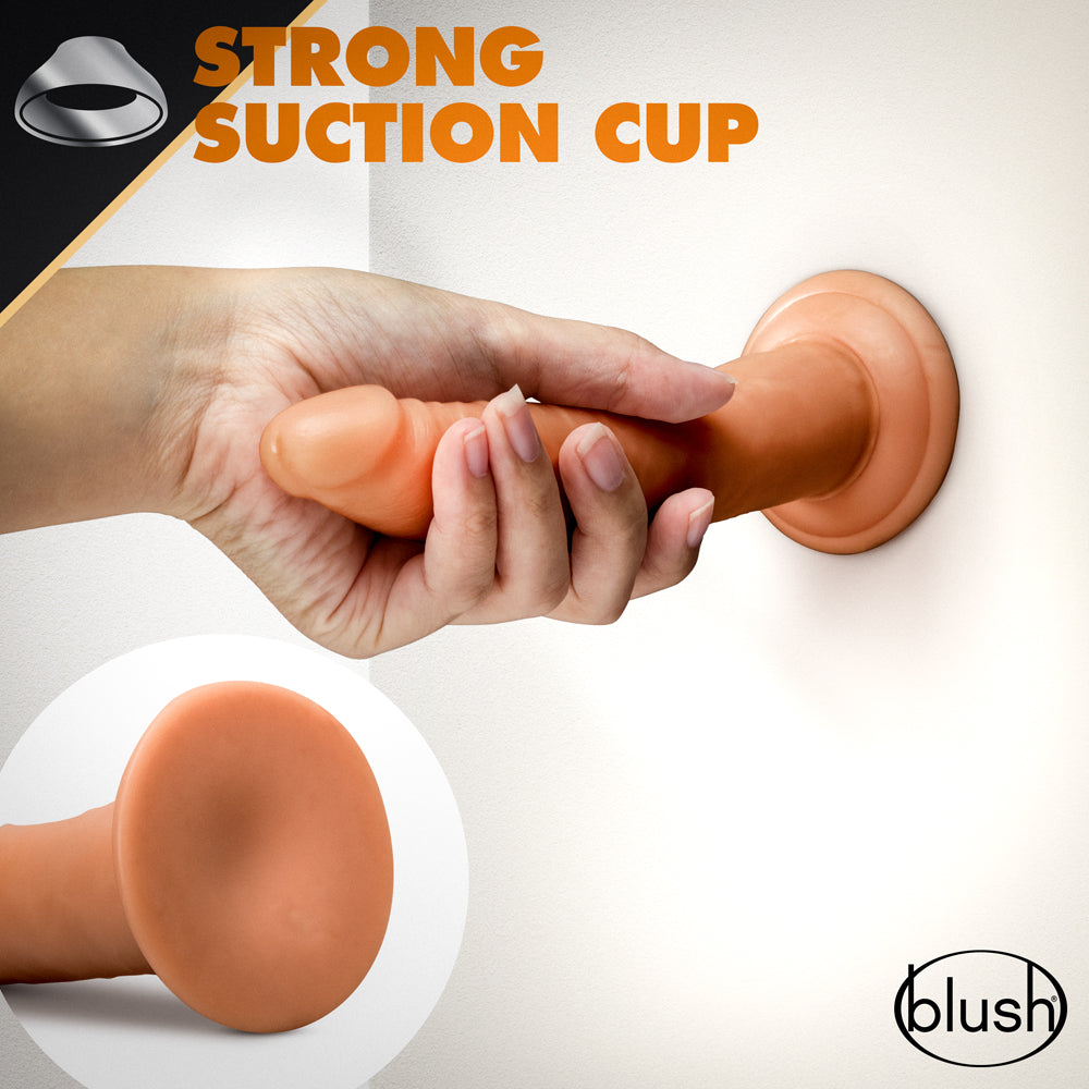 Blush Dr. Skin Glide 7.5" Self Lubricating Dildo - Mocha