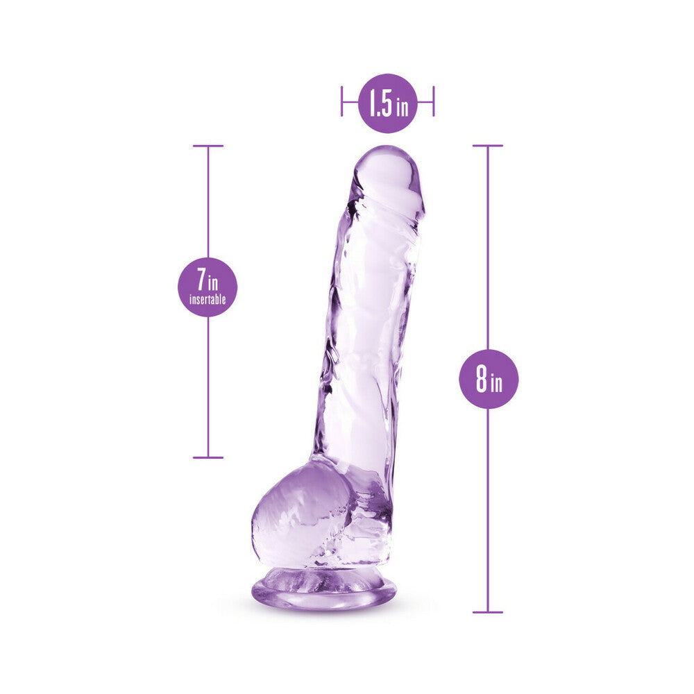Blush Naturally Yours 8" Crystalline Dildo - Amethyst