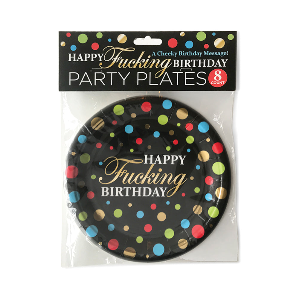 Happy Fucking Birthday Plates - Pack of 8